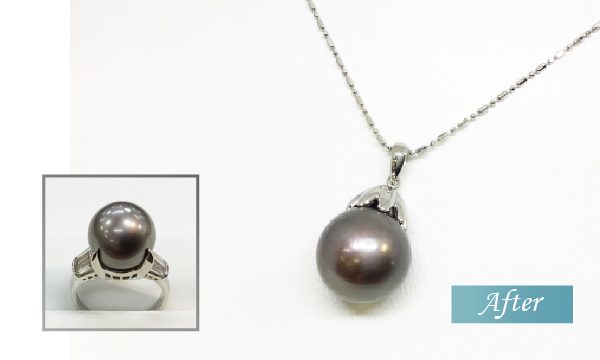 南洋黒真珠のシンプルなペンダント