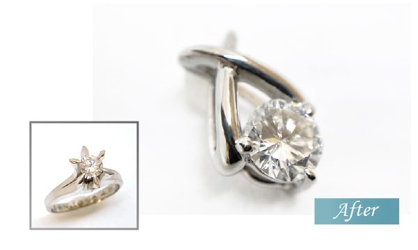 婚約指輪のダイヤをペンダントにリフォーム
