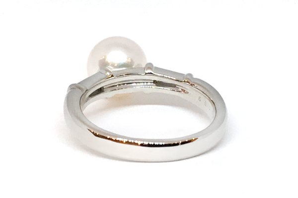 真珠の指輪　サイズ直し　サイズアップ