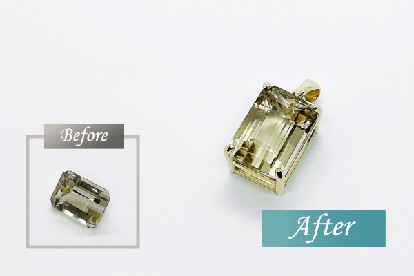 お祖父様から譲られた石をペンダントに