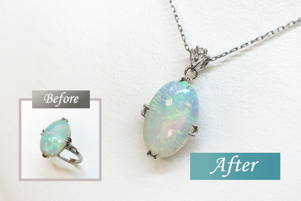 オパールリングリフォームのビフォーアフター