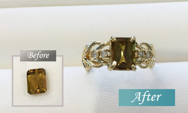 ノーヒートイエローサファイアでリングをオーダーメイド