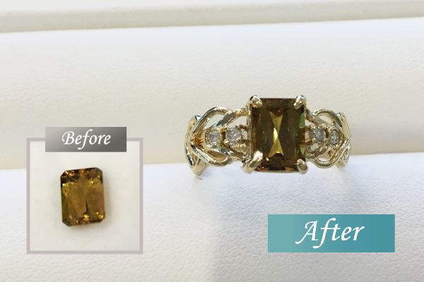 ノーヒートイエローサファイアでリングをオーダーメイド