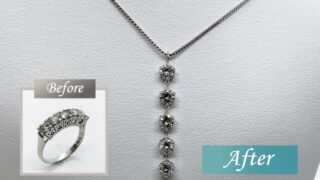 お母様から譲られた一文字リングをペンダントネックレスにリフォーム