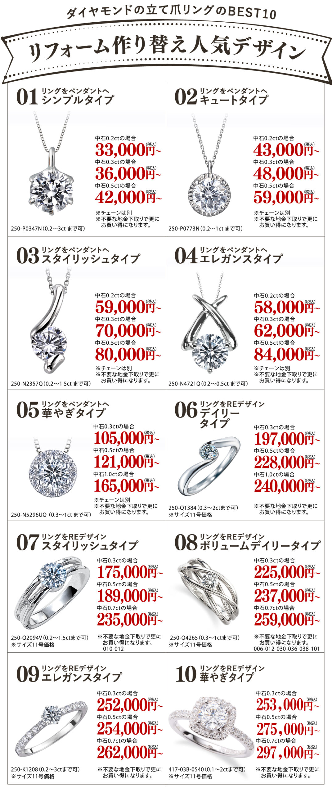 立て爪リフォーム事例