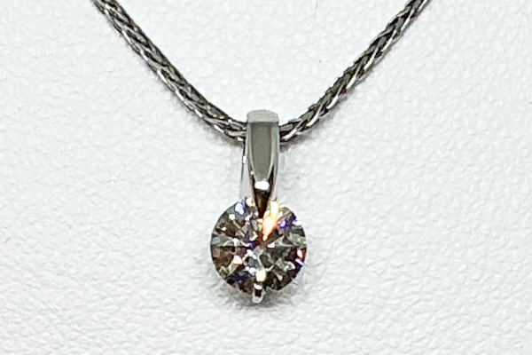 Pt.850のチェーン、ペンダントトップ枠（Pt.900）、ダイヤモンド（09683ct.）