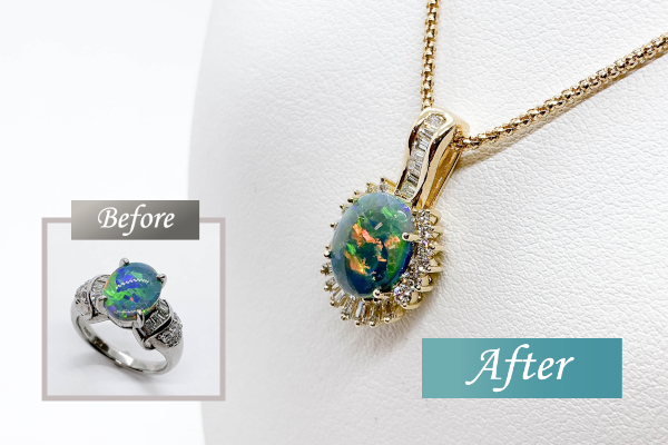 ブラックオパールリング、ブラックオパールペンダントトップ