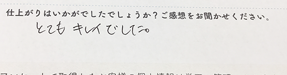 リフォーム後のペンダントTOPを見たお客様の感想