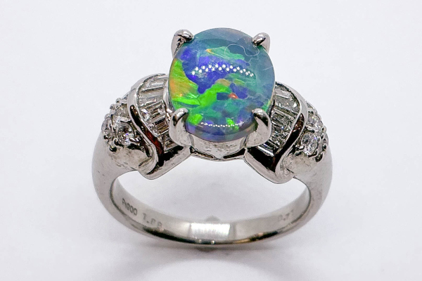 ブラックオパールリング