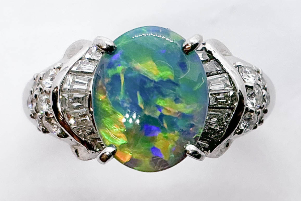 ブラックオパールリング