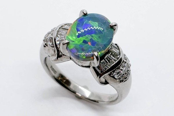 ブラックオパールリング