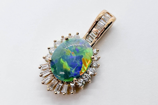 ブラックオパールペンダントトップ